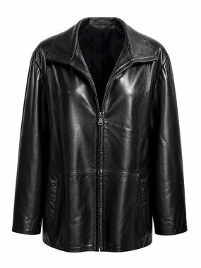 Vintage Nina West Black Leather Jacket Women’s XL 1990s Classic